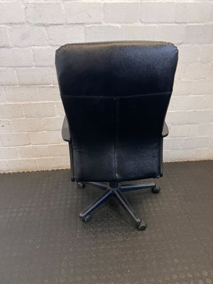 Pre-Loved Black High-Back Office Chair - Hydraulics Dos Not Work