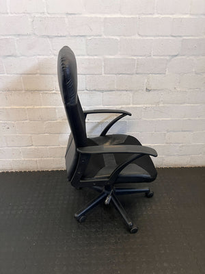 Pre-Loved Black High-Back Office Chair - Hydraulics Dos Not Work