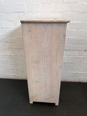 Rustic Pine Storage Unit with Drawers & Shelf