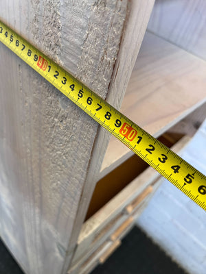 Rustic Pine Storage Unit with Drawers & Shelf
