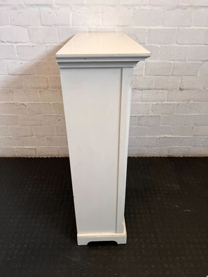 Chic White 4-Tier Bookshelf with Classic Design