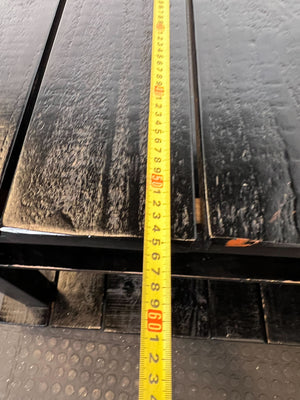 Rustic Black 2-Tier Wooden Shelf Unit