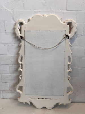 Elegant Ornate Cream Carved Wall Mirror