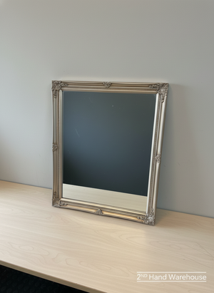 Elegant Ornate Silver Wall Mirror