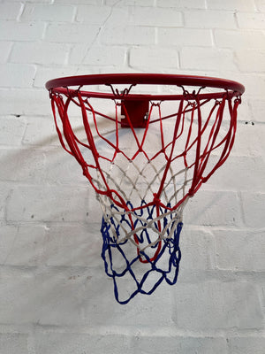 Vibrant Mini Basketball Hoop - Red, White & Blue Net
