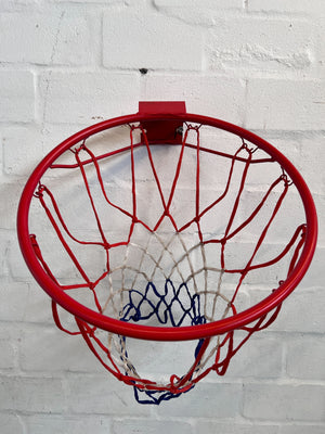 Vibrant Mini Basketball Hoop - Red, White & Blue Net