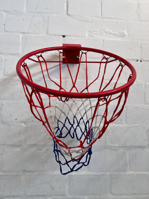Vibrant Mini Basketball Hoop - Red, White & Blue Net