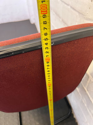 Stylish Used Office Chair - Red & Black Cantilever Design