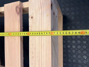 Versatile Natural Wood Slatted Platform Bench