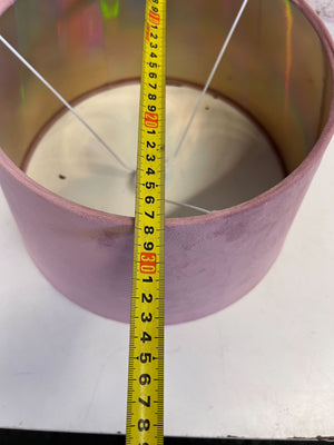 Chic Pink Velvet Lampshade with Holographic Interior