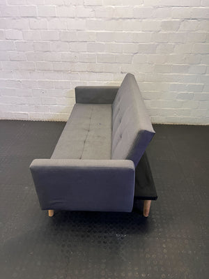 Modern Grey Fabric Sofa Bed - Compact & Versatile