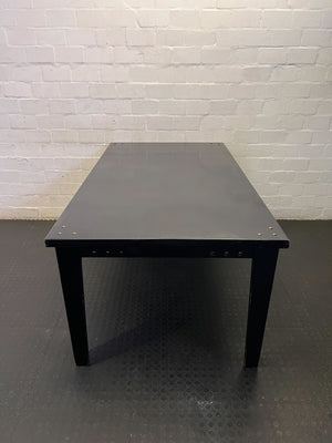 Sleek Black Rectangular Dining Table