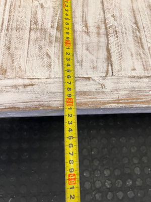 Rustic Farmhouse Distressed White Wooden Bench