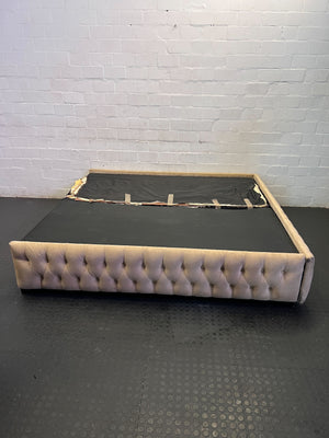 Elegant Tufted Upholstered King Bed Base