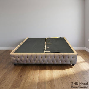 Elegant Tufted Upholstered King Bed Base