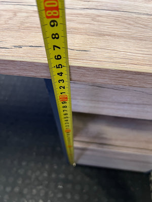 Modern Two-Tone Compact Desk with Storage