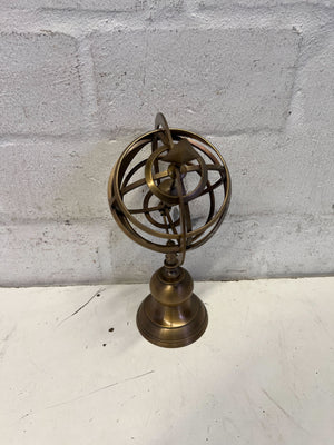 Vintage Brass Armillary Sphere Desk Decor