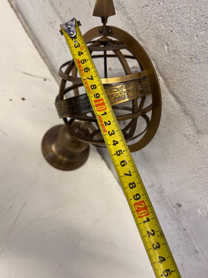 Vintage Brass Armillary Sphere Desk Decor
