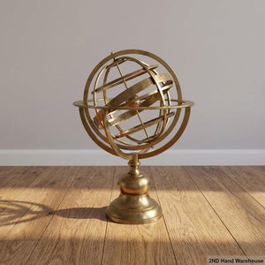 Vintage Brass Armillary Sphere Desk Decor
