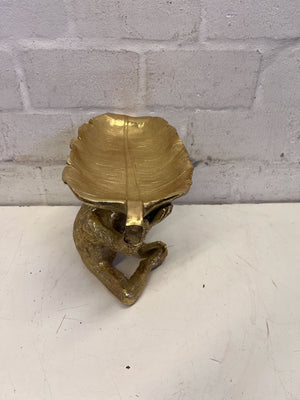 Chic Golden Monkey Trinket Dish | Unique Home Decor
