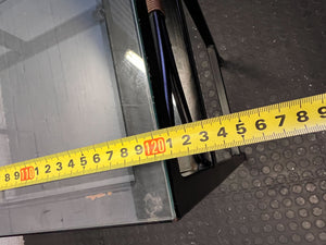 Chic Glass & Metal Desk with Unique Detail