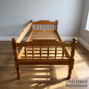 Classic Solid Pine Single Bed Frame with Slats