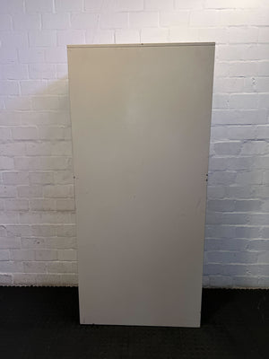 Sturdy Beige Metal Double Door Storage Cabinet