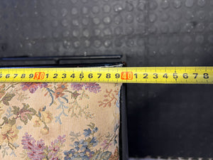 Vintage Chic Floral Upholstered Metal Accent Chair