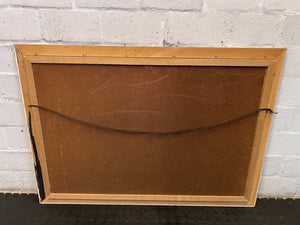 Charming Coastal Cottages Framed Oil Painting