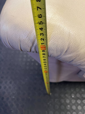 Comfortable 3-Seater Cream Leather Sofa