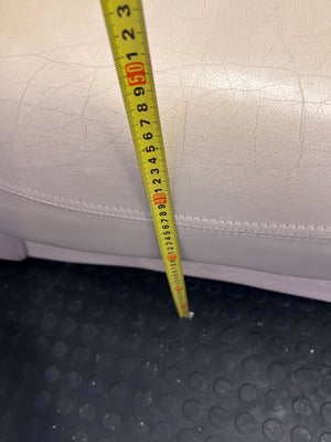 Comfy Cream Leather Armchair - Padded Lounge Chair