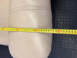 Comfy Cream Leather Armchair - Padded Lounge Chair