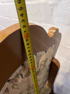 Elegant Vintage Ornate Floral Accent Armchair