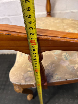 Elegant Vintage Ornate Floral Accent Armchair