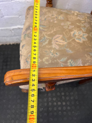 Elegant Vintage Ornate Floral Accent Armchair