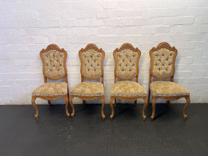 Ornate Vintage Floral Upholstered Dining / Accent Chair