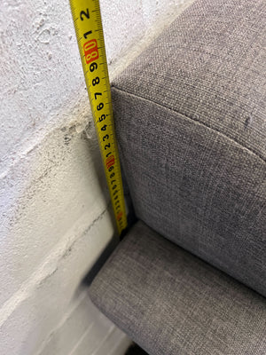 Comfy Grey L-Shape Sectional Sofa with Chaise Lounge