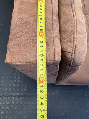 Stylish Brown Faux Leather Futon Sofa Bed