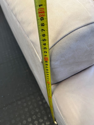 Cozy Beige Leather Corricraft Sectional Sofa with Right Chaise