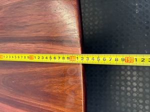 Elegant Tamboti Wooden Dining Table - Pedestal Base & Curved Ends 180 x 106cm