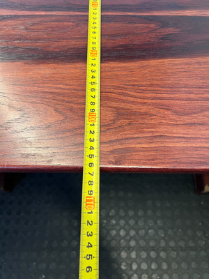 Elegant Tamboti Wooden Dining Table - Pedestal Base & Curved Ends 180 x 106cm