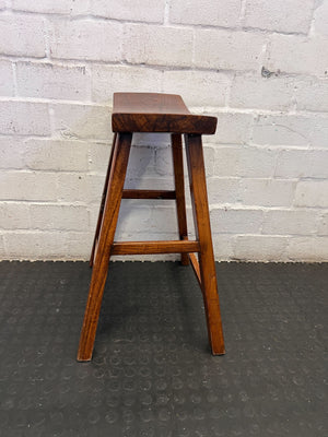Rustic Wooden Saddle Seat Stool