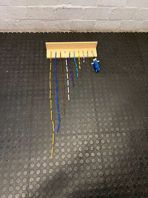 Montessori-Style Counting Bead Chains with Wooden Display Shelf & Bear Plush