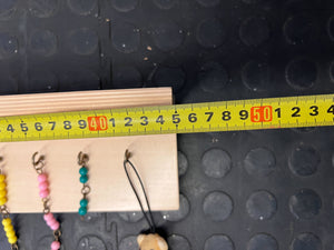 Montessori-Style Counting Bead Chains with Wooden Display Shelf & Bear Plush