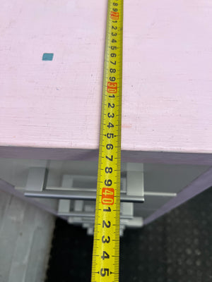 Charming Pink & White 5-Drawer Tallboy Storage Unit