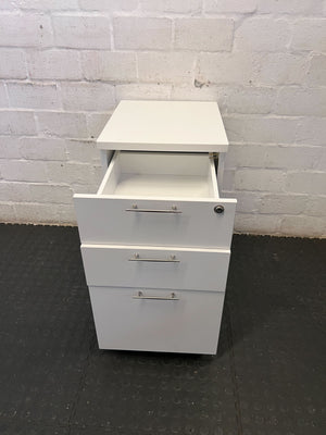 Stylish Grey Mobile Filing Cabinet with Lock