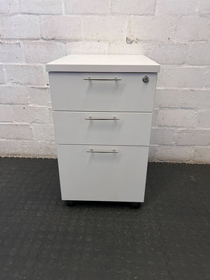 Stylish Grey Mobile Filing Cabinet with Lock