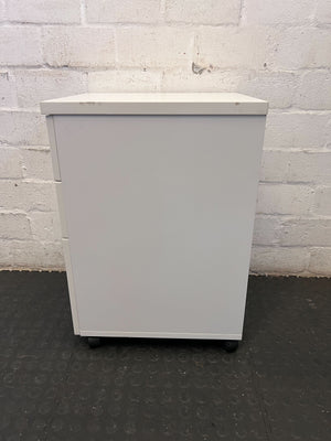 Stylish Grey Mobile Filing Cabinet with Lock