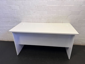 Sleek White Office Desk with Cable Management