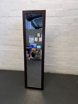 Elegant Dark Wood Full-Length Standing Mirror